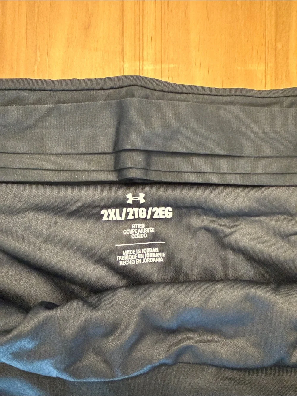 Under Armour Black and White Patterned Athletic Shorts